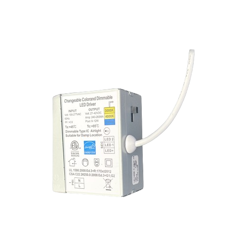 8" 18W Ultra Slim LED Downlight, 3000/4000/5000K CCT Tunable, 1,300 Lumens, 120-270V