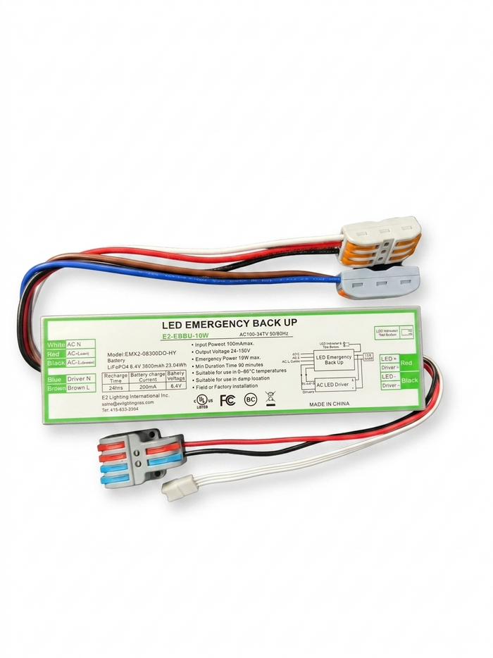 AHA LIGHTING Emergency Battery Backup Driver | 10W, 24-150VDC