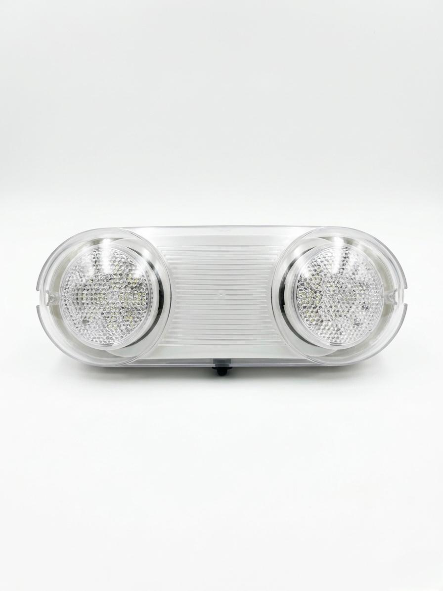 Outdoor Dual Head Emergency Sign IP65 Waterproof, Adjustable Lighting Angle – Commercial LED Fixture