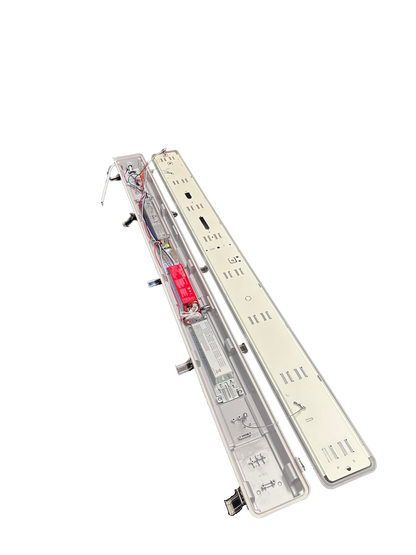 AHA LIGHTING 4FT LED Vapor Tight Light With Emergency Battery Backup | 50W Wattage Selectable | 3CCT T… – Internal Components