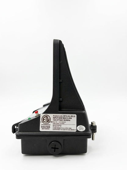 40W Full Cutoff Dark Sky Wall Pack, 5000K CCT, Integrated Photocell, Emergency Battery Backup