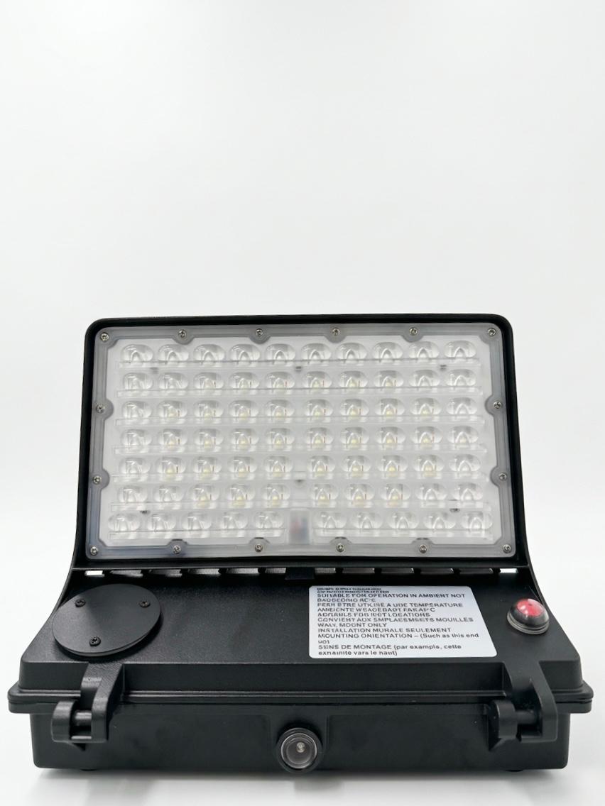 60W Full Cutoff LED Wall Pack, 5000K CCT, Motion Sensor, Integrated Photocell, Emergency Batt… – Black Commercial LED Fixture