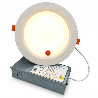 AHA Lighting 6” Down Light with Emergency Battery Backup 1200Lm 100-277V Triac Dimming 2700-5000K 5X CCT Tunable