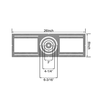 AHA LIGHTING New Construction Pre-Mounting Plate | 24-Pack | 3/4/6 Inch