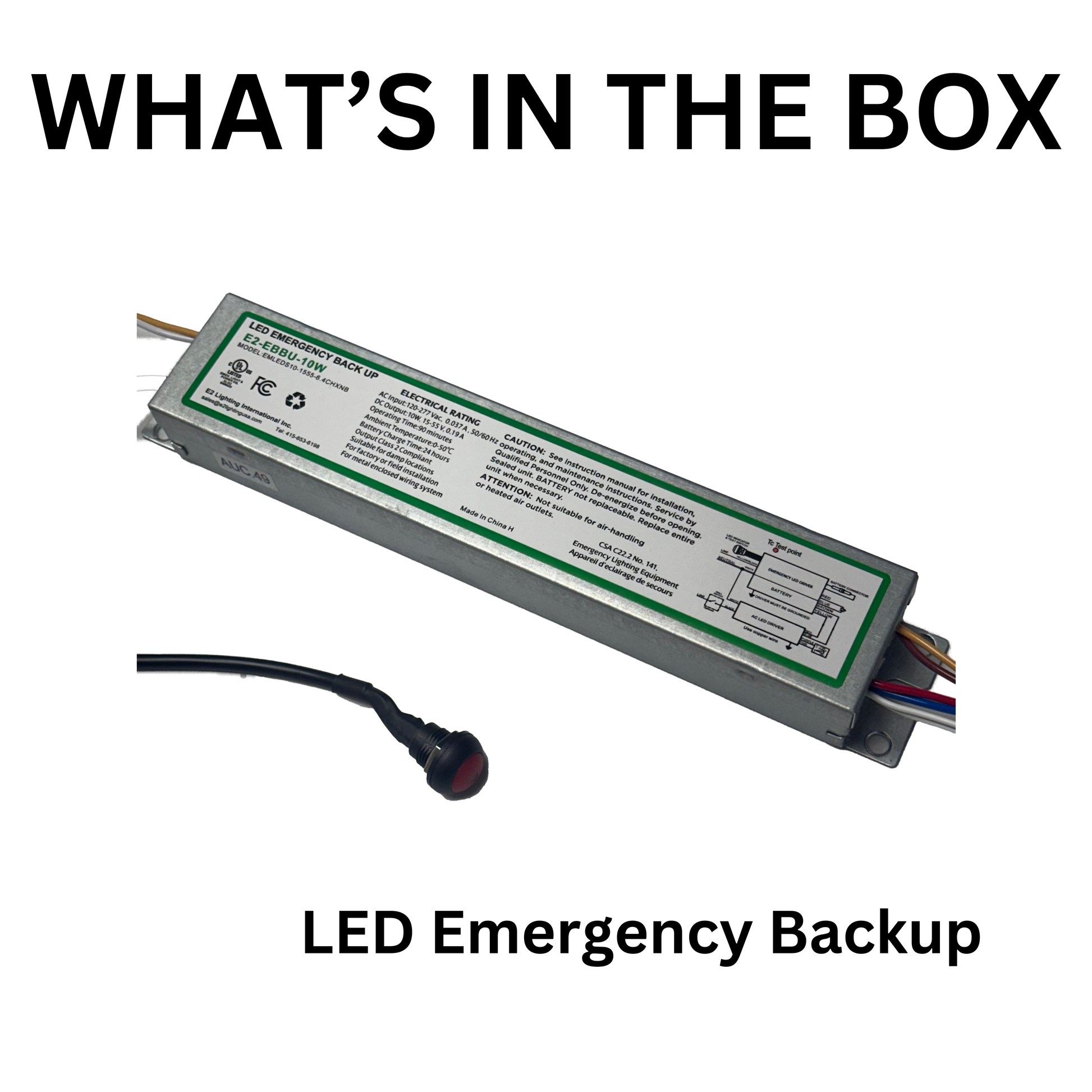 10W Emergency Battery Backup Driver - AHA Lighting LED