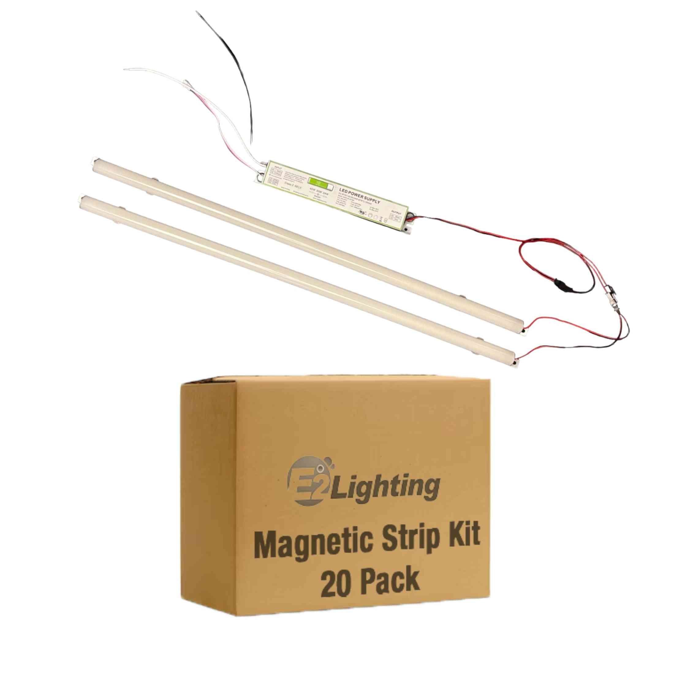 Magnetic Led Button Magnetic LED Lights Strip & 4 foot Retrofit Kits | Easy Install ...