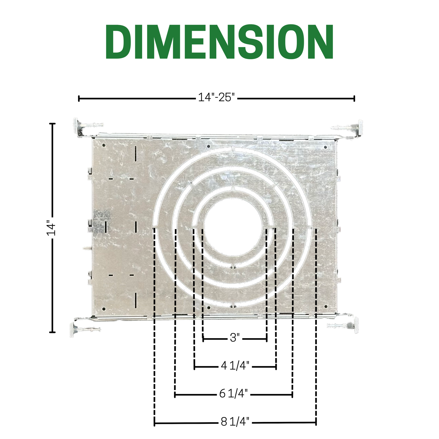 20 Pack New Construction Pre-Mounting Plate with Hanger Bars, 3/4/6/8 Inch Cut Holes - AHA Lighting LED
