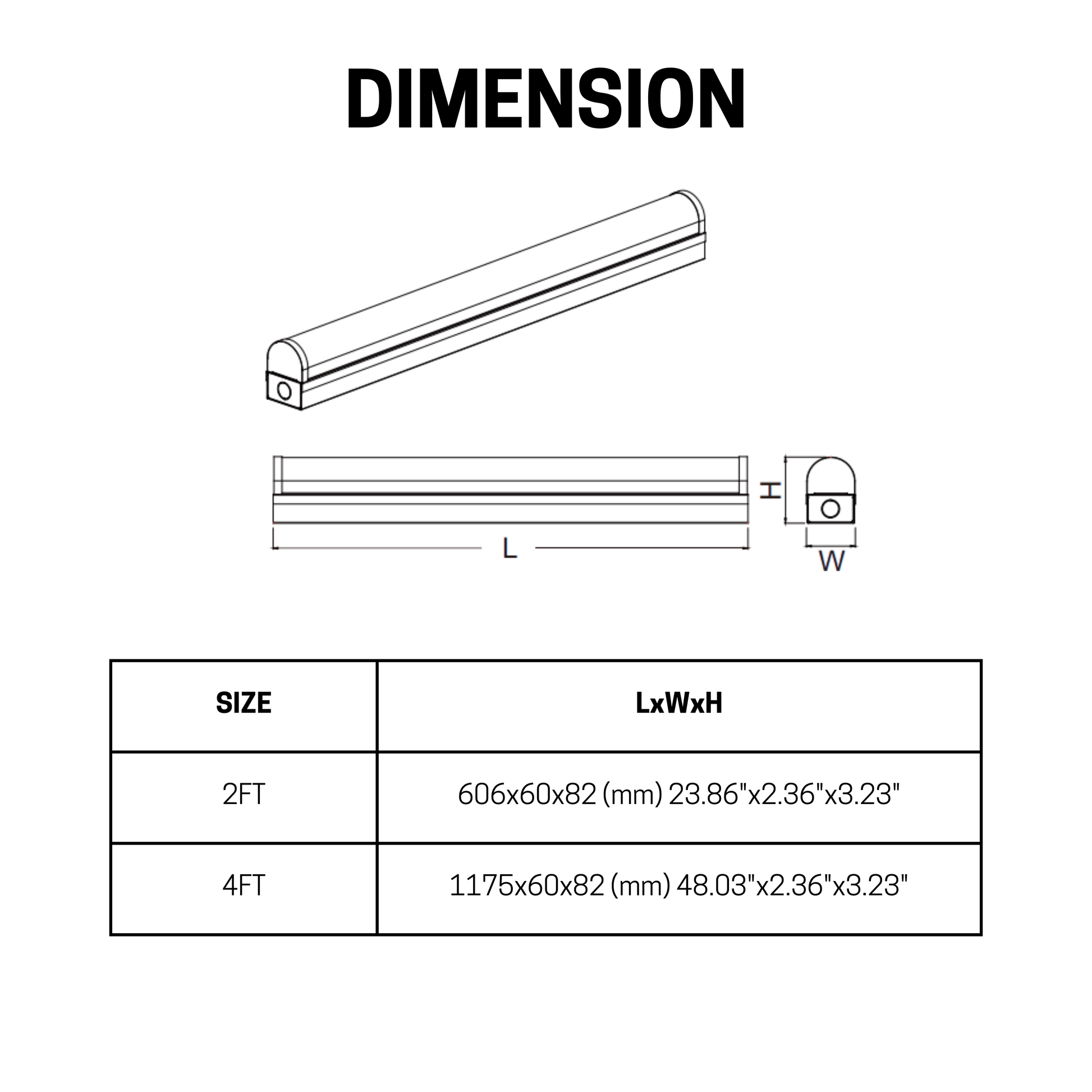 2FT SLIM LINEAR STRIP WITH EMERGENCY BATTERY BACKUP 10W FOR 90 MINS CCT AND WATTAGE TUNABLE 120-277V - AHA Lighting LED