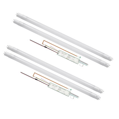 2 Pack 4ft Type C T8 Tube Light Kit With Emergency Battery Driver, 2 Tube&1 Driver, 90 Min Backup Power - AHA Lighting LED